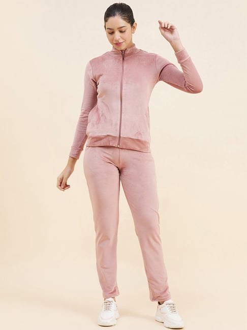 Buy Sweet Dreams Baby Pink Regular Fit Sports Jacket Track Pants
