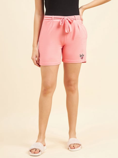 Sweet Dreams Soft Pink Plain Shorts-picture-32