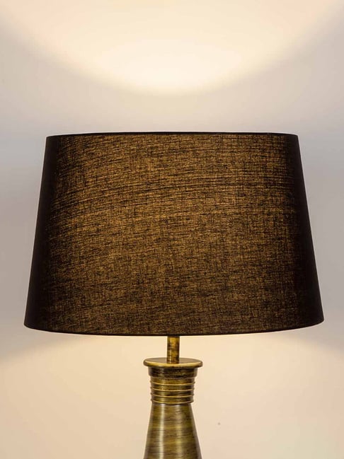 Home4U Dusk Black Cotton Drum Lamp shade (Large)