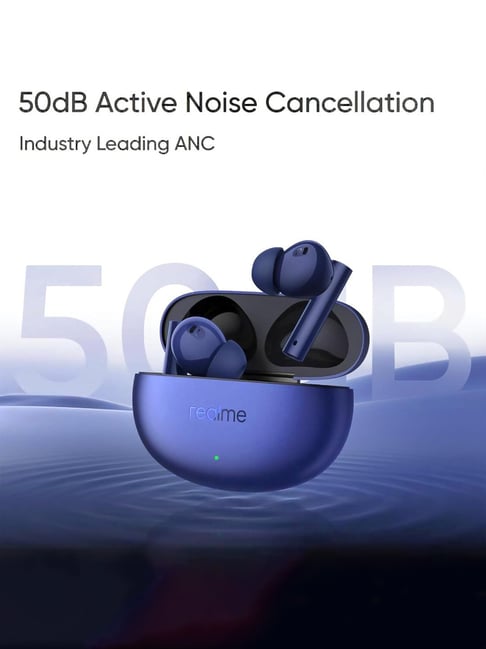 Realme Buds Air In Ear BT Earbuds with Upto 38Hrs Battery ANC (Arctic  White, True Wireless)