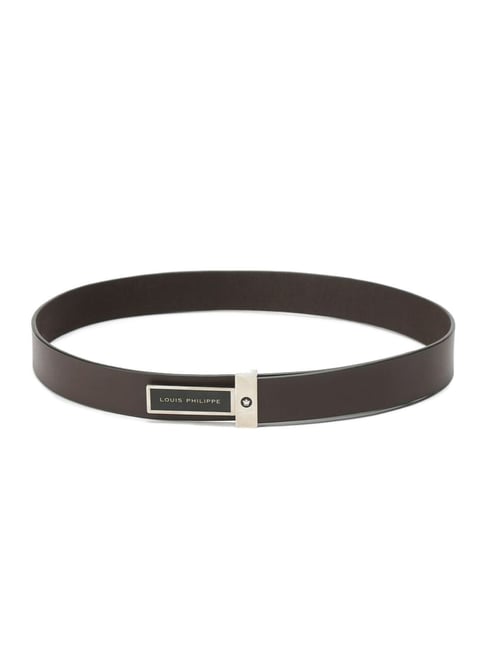 Louis Philippe Men Brown Solid Formal Italian Leather with Dual Tone Buckle Belt-picture-40