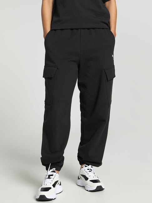 Buy Puma Black Cotton Sports Joggers for Women Online Tata CLiQ