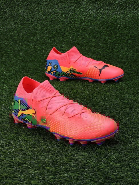 Puma Kids NEYMAR JR FUTURE 7 MATCH FG/AG Pink Football Shoes-picture-25