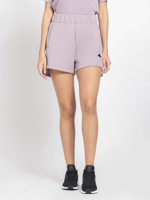 adidas Purple Loose Fit Sports Shorts-image-40