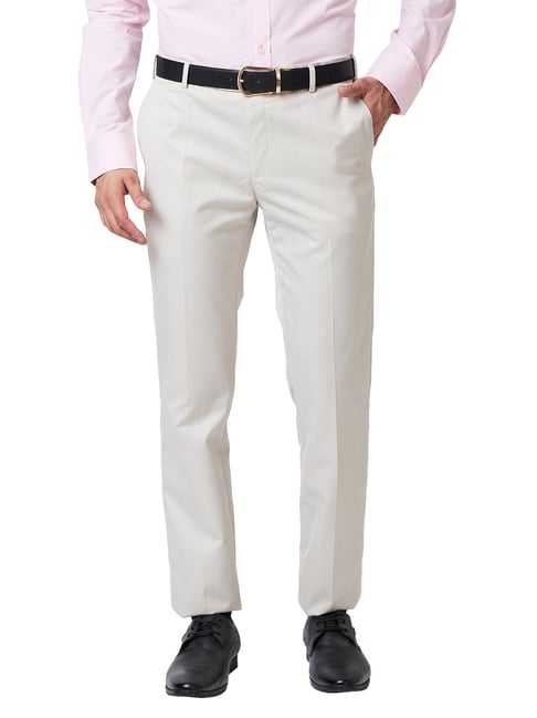 Buy Raymond Olive Mid Rise Slim Fit Trousers for Men Online @ Tata CLiQ