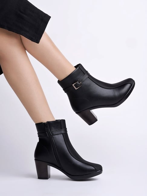 Buy Flynce Casual and Stylish Heeled Ankle Long Black Boots For Women's &  Girl's | Boot-003-IND/UK-6-Euro-39 Online at Best Prices in India - JioMart.