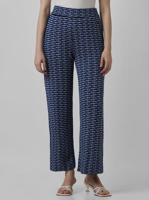 Van Heusen Navy Printed Pants-picture-16
