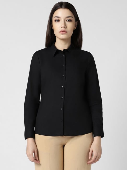 Van Heusen Black Regular Fit Formal Shirt-picture-16
