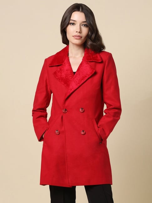 Allen Solly Red Cotton Jacket