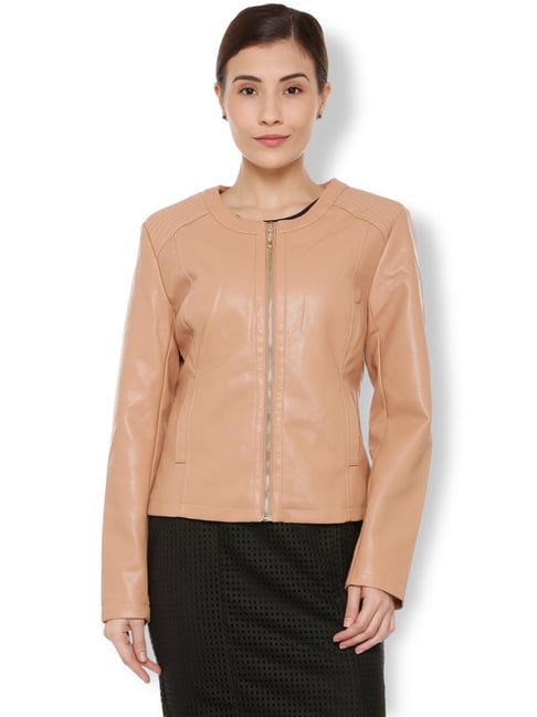 Buy Van Heusen Beige Regular Fit Jacket for Women Online Tata CLiQ