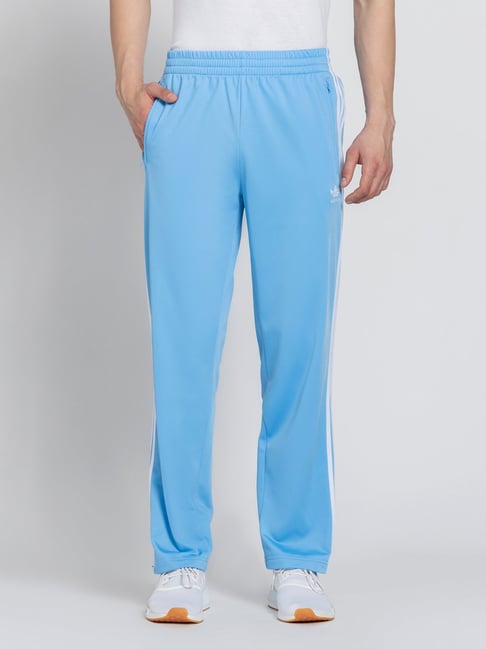 Adidas Originals Blue Regular Fit Striped Firebird Trackpants