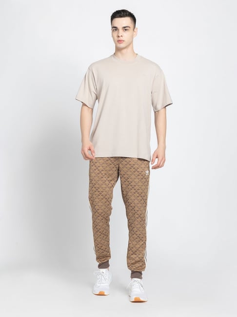 Buy Adidas Originals Beige Regular Fit Contempo Cotton T-Shirt for - Main Image