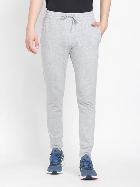 adidas Essentials Grey Melange Regular Fit Sports Joggers