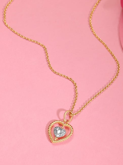 Tanishq diamond deals heart pendant