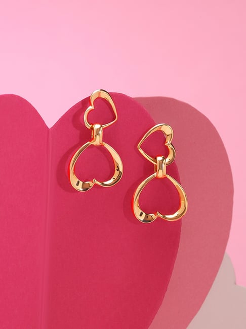 Tanishq heart shaped on sale earrings