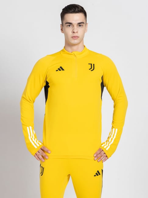 adidas Juventus Yellow Slim Fit Football Training Top