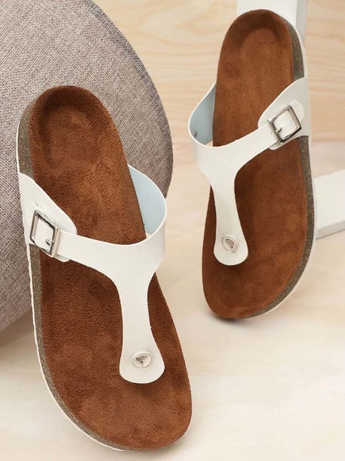 Mozafia Women's Ivory Thong Sandals-picture-15