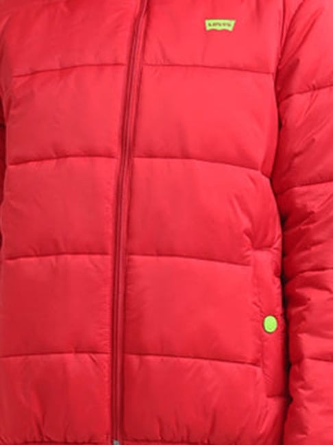 Levi's Red Graphic Print Puffer Jacket