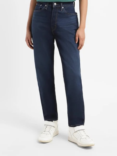Buy Levi's Blue Cotton Relaxed Fit Mid Rise Jeans for Women Online