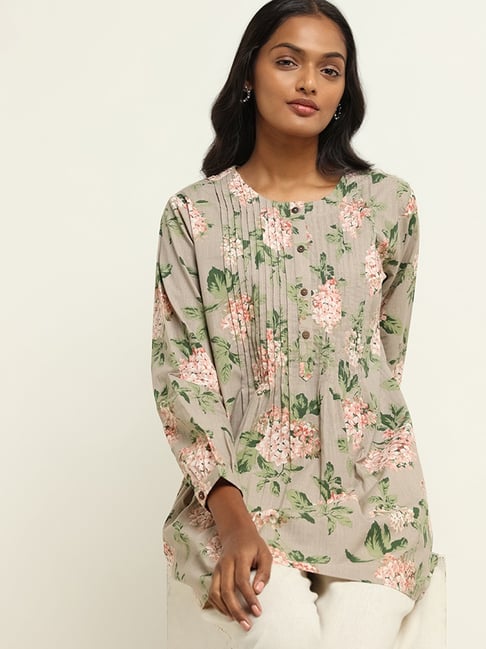 Utsa by Westside Blush Pink Printed Straight Kurta Price in India, Full  Specifications & Offers | DTashion.com