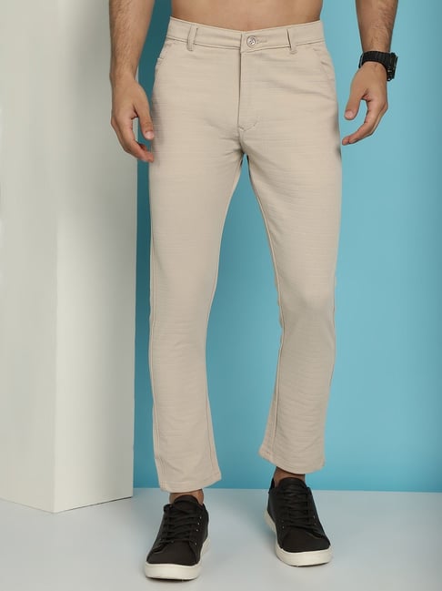 Indibelle Cream Coloured Smart Tapered Fit Trousers 9751521.htm - Buy  Indibelle Cream Coloured Smart Tapered Fit Trousers 9751521.htm online in  India