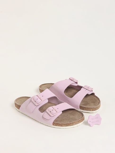 Brown Leather Dual strap Sandals for Toddlers (Boys) - Mardi Gras