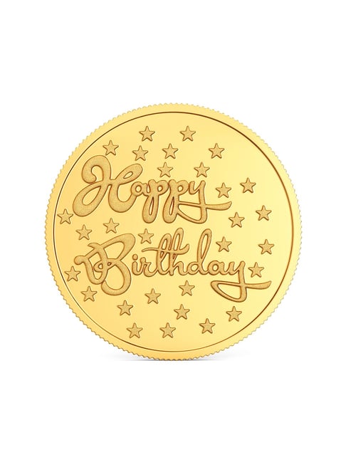 Joyalukkas Happy Birthday 22k (916) 1gm Yellow Gold Coin