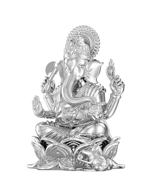 Joyalukkas 92.5 Sterling Silver Lord Ganesh Idol - 95.71 gm-picture-23