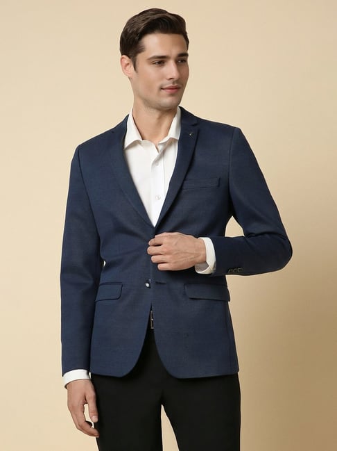 Allen Solly Navy Slim Fit Blazer