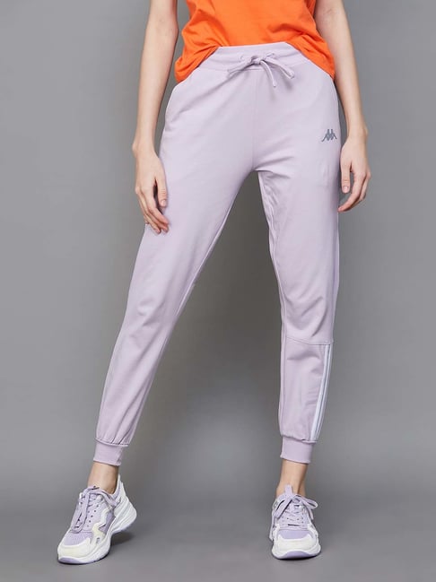 Buy KAPPA Lilac Cotton Logo Print Sports Joggers for Women Online Tata CLiQ