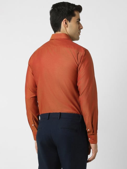 van heusen orange dress shirt Van Heusen Shirt Mens Medium Orange Long Sleeve Button Up