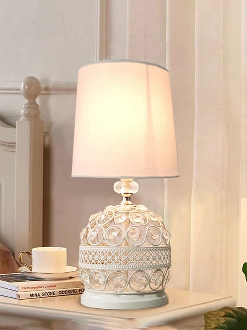 Homesake White Metal Table Lamp with Shade