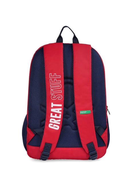 United Colors of Benetton Filago Red Polyester Solid Backpack