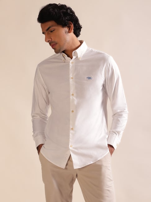 ANDAMEN White Slim Fit Shirt-picture-42