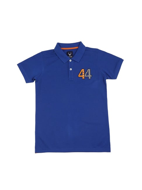 Allen Solly Junior Royal Blue Solid Polo T-Shirt-picture-10
