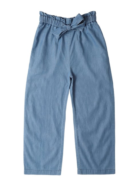 Allen Solly Junior Blue Solid Trousers-picture-22