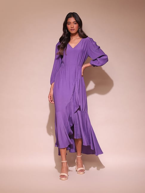 Midi Dress Long Plum Dress Lilac Lullaby Midi Dress Teuta Matoshi