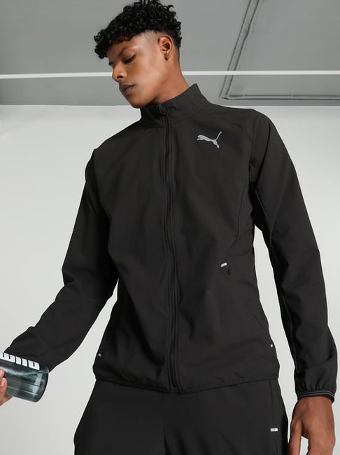 Puma Performance Running Black Regular Fit Sports Jacket
