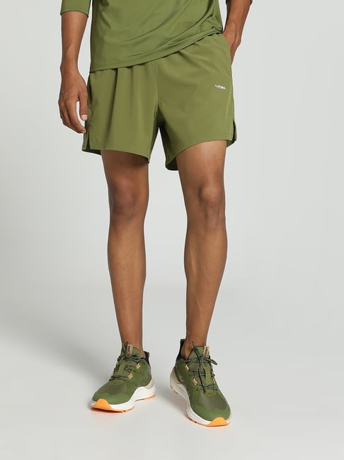 Puma FIT Ultrabreathe 5" Green Regular Fit Sports Shorts