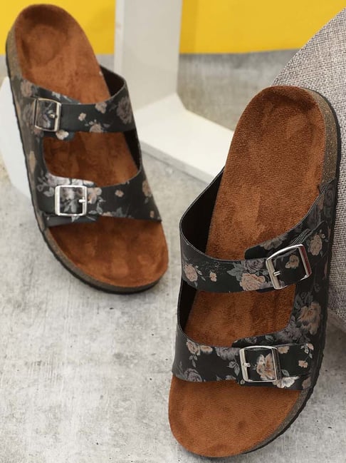 Mozafia Women's Black Toe Ring Sandals-picture-19