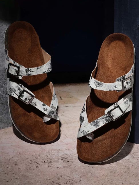 Mozafia Women's White Toe Ring Sandals-picture-35