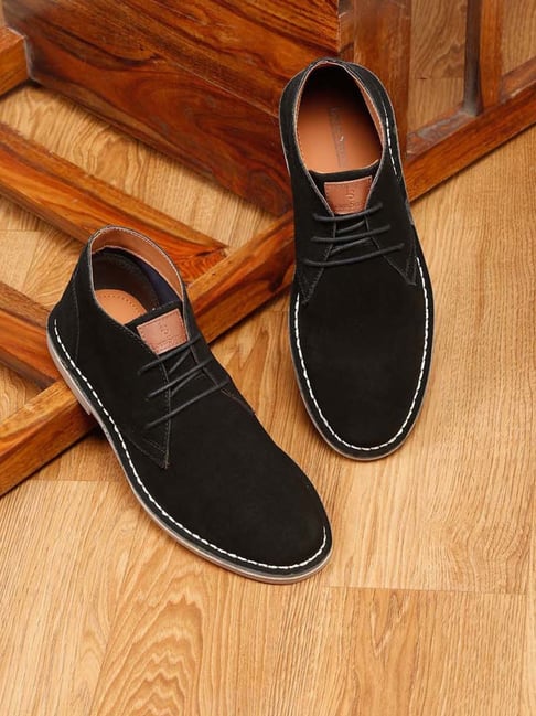 Louis Stitch Men's Jet Black Chukka Boots