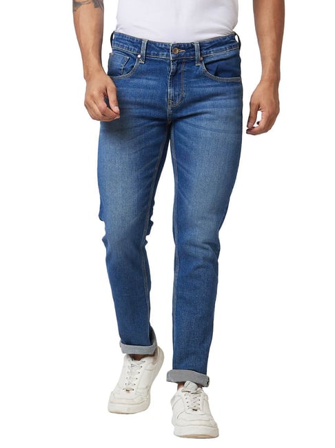 Spykar Blue Cotton Skinny Fit Jeans-picture-10