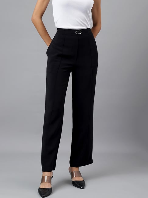 Latin Quarters Black Regular Fit Mid Rise Trousers-picture-40