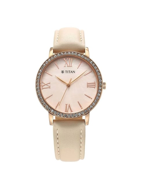 Stainless Steel Titan Watches White Belt Ladies Watches Buy Titan