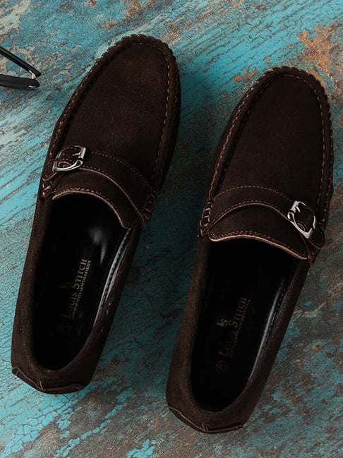 Louis Stitch Men's Brunette Brown Monk Shoes-picture-26