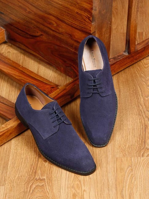 Buy Louis Stitch Men's Prussian Blue Derby Shoes for Men at Best