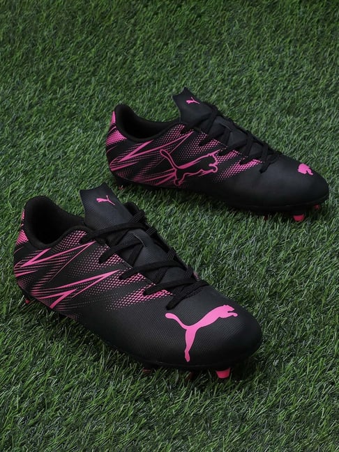 Pink Kids Neymar Boots Puma Kids ATTACANTO FG/AG Black Poison Pink