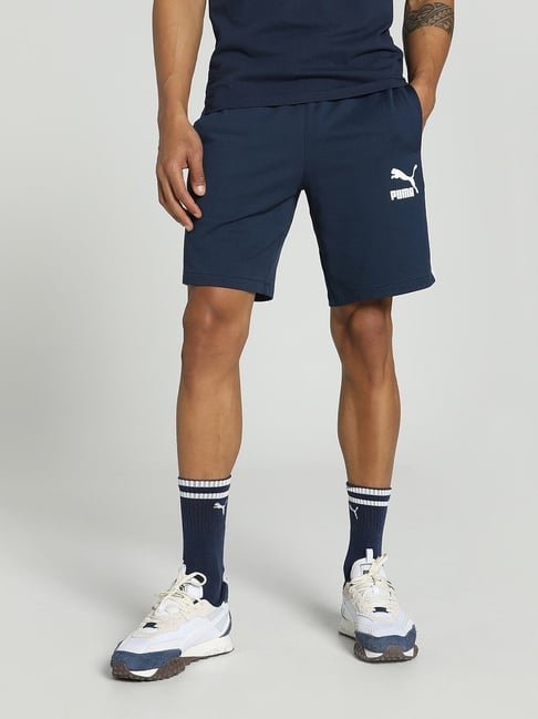 Puma T7 ICONIC Club Navy Cotton Regular Fit Sports Shorts-image-30