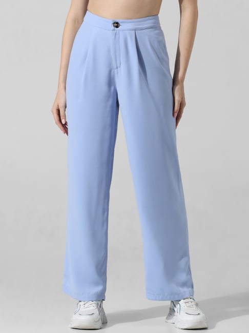 Only Blue Regular Fit High Rise Pants-picture-17